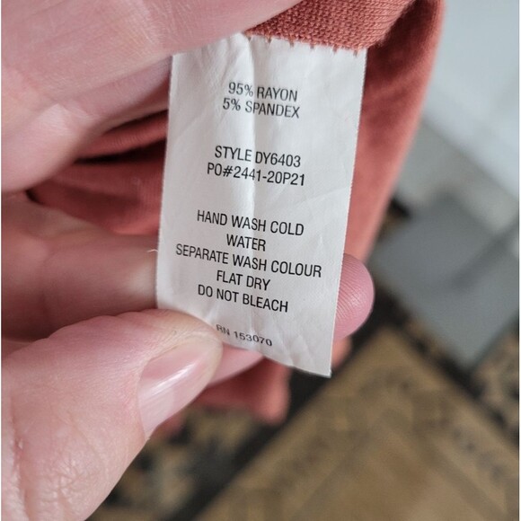 Popular21 T-Shirt Bodycon Dress Orange Copper Soft Stretchy Jersey Knit Medium - Picture 15 of 15